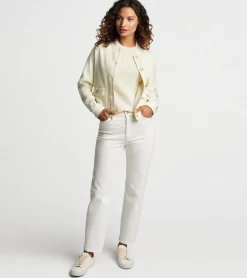 Hot Peter Millar Valletta Effortless Bomber Jacket Ivory