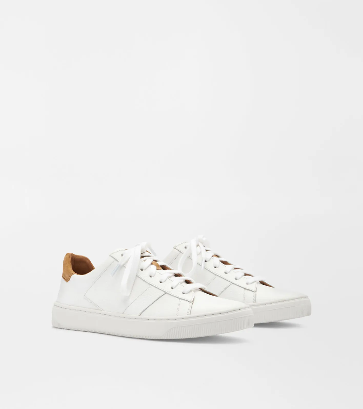 Hot Peter Millar Vantage Pebble Grain Sneaker White