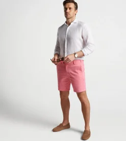 Fashion Peter Millar Veneto Linen Sport Shirt Atlantic Blue