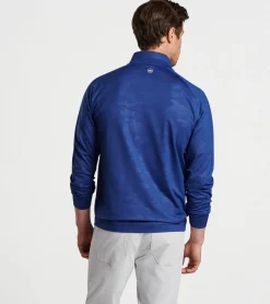 Online Peter Millar Verge Logo Camo Performance Quarter-Zip Sport Navy