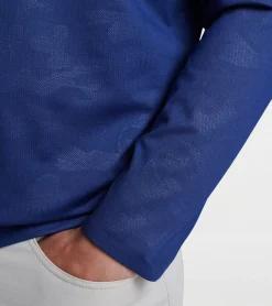 Online Peter Millar Verge Logo Camo Performance Quarter-Zip Sport Navy