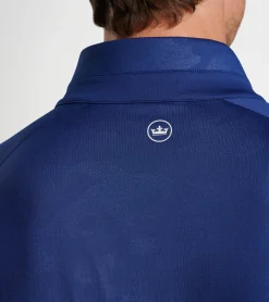 Online Peter Millar Verge Logo Camo Performance Quarter-Zip Sport Navy