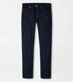 Clearance Peter Millar Vintage Washed Five-Pocket Denim MEDIUM WASH INDIGO