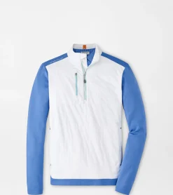 New Peter Millar Weld Elite Hybrid Half-Zip White