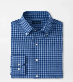 Discount Peter Millar Whipple Performance Poplin Sport Shirt Navy
