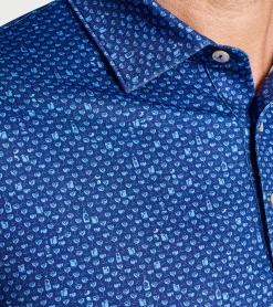 Hot Peter Millar Whiskey Sour Performance Jersey Polo Sport Navy