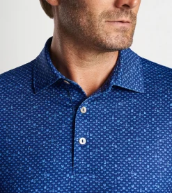 Hot Peter Millar Whiskey Sour Performance Jersey Polo Sport Navy