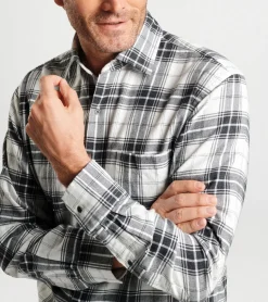 Hot Peter Millar Whitecliff Cotton Sport Shirt Winter Ivory