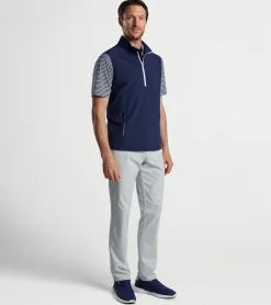 Clearance Peter Millar Windward Half-Zip Vest CABANA BLUE