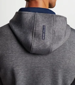 Clearance Peter Millar Winsome Half-Zip Hoodie BLUE PEARL