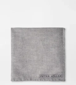 Fashion Peter Millar Wool Pocket Square Nickel
