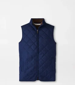 Discount Peter Millar Youth Essex Quilted Vest Navy
