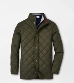 Online Peter Millar Youth Suffolk Quilted Coat Olive